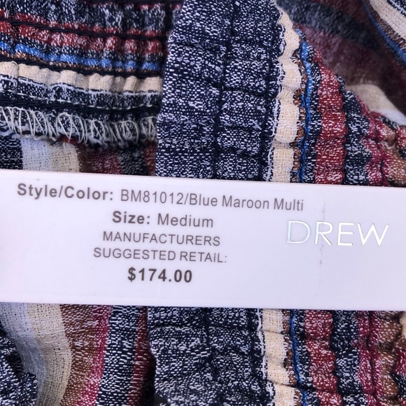 NWT DREW Wide Leg Cropped Striped Linen Pants - Picture 5 of 6